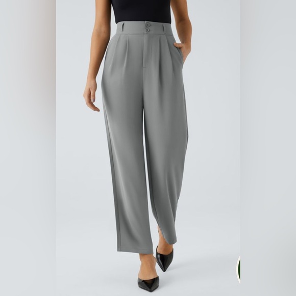 HALARA Pants - HALARA Gray High-Waisted Trousers